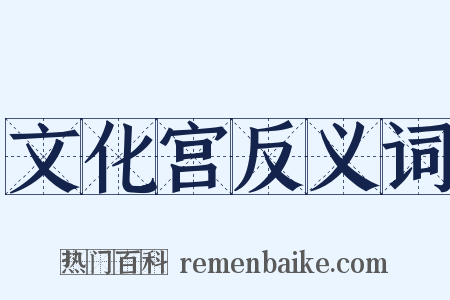 文化宫反义词是什么意思的图片